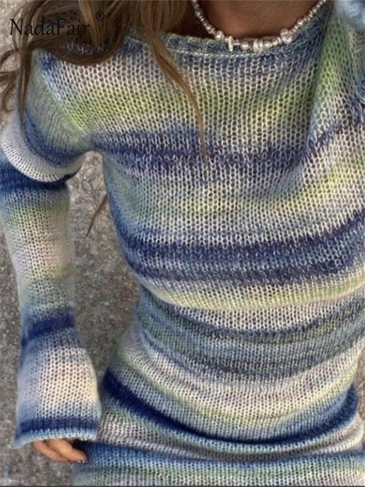 "Robe Pull en Tricot Femme - Sexy Dos Nu et Coupe Moulante