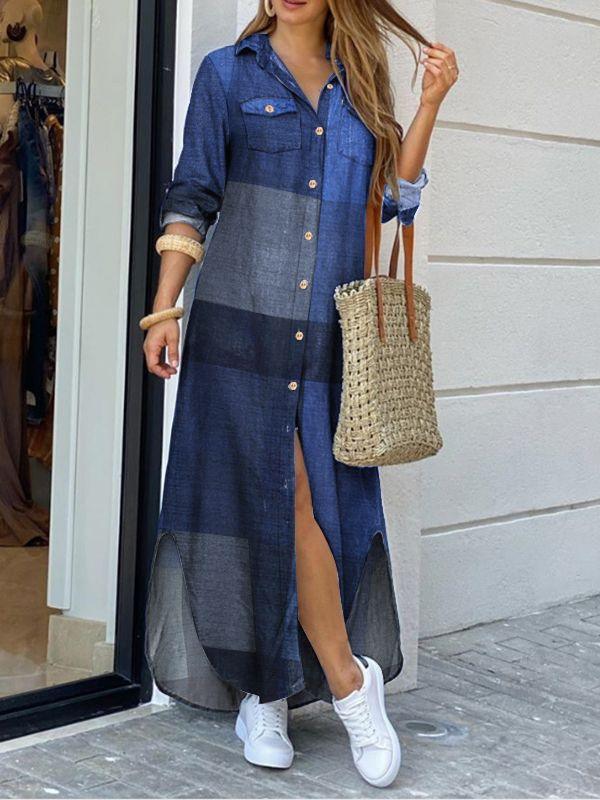 Robe Vintage pour Femmes D Blue