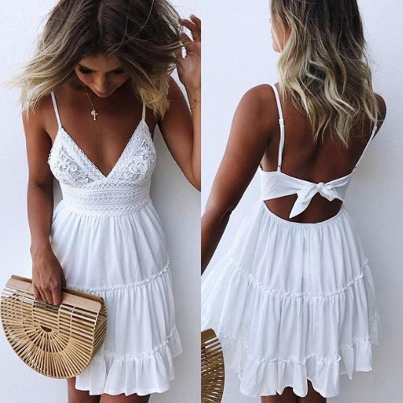 Robe de plage estivale pour femmes - Tenue décontractée pour bikini et maillot de bain CUP89WH