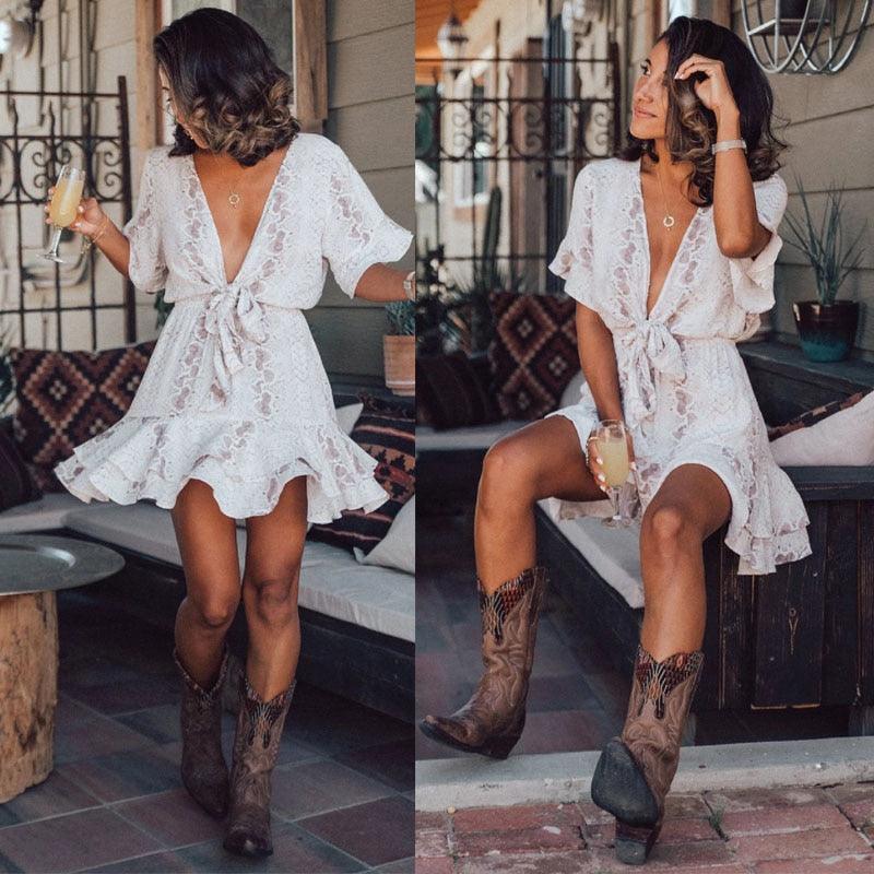 Robe de plage estivale pour femmes - Tenue décontractée pour bikini et maillot de bain AX414