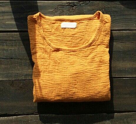 Robe décontractée en coton et lin pour femmes, Gold