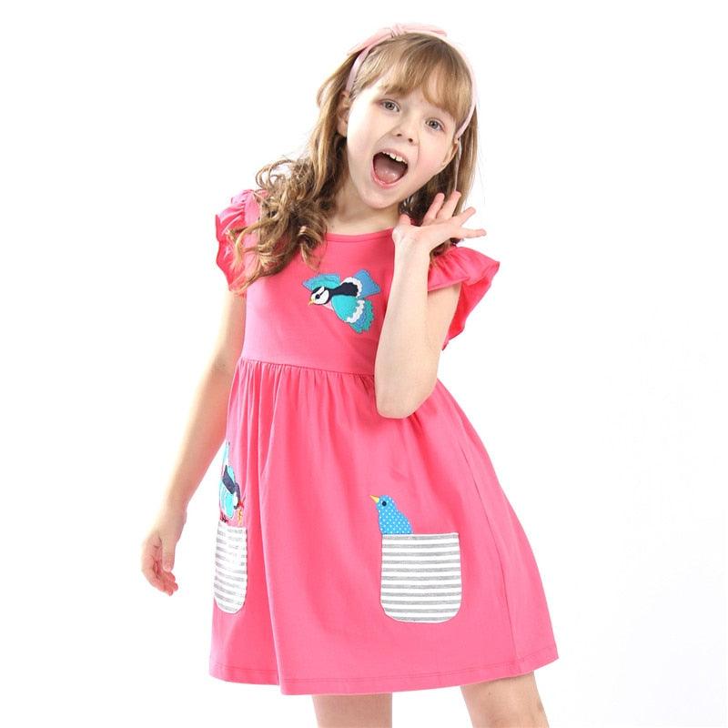 Robes d'été pour bébé fille T186031 fuchsia