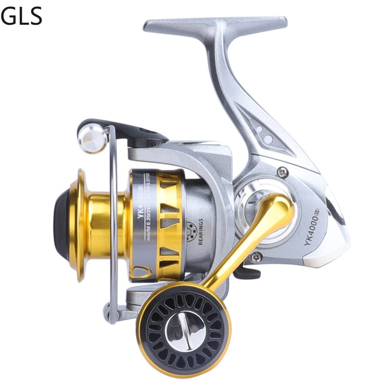 2023 New 1000-7000 YK-Series Large Capacity Spool Fishing Reel 5-10kg Max Drag Spinning Wheel Fishing Accessories