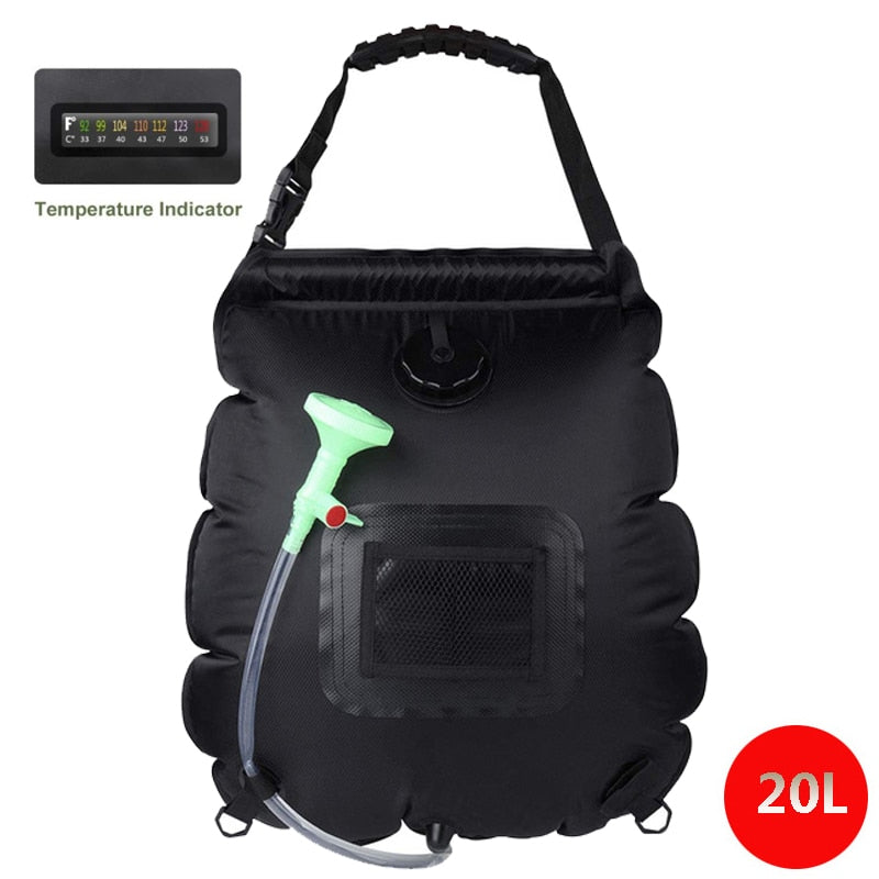 Les meilleurs sacs à eau solaires pour le camping et la randonnée - AOMshop 20L Black