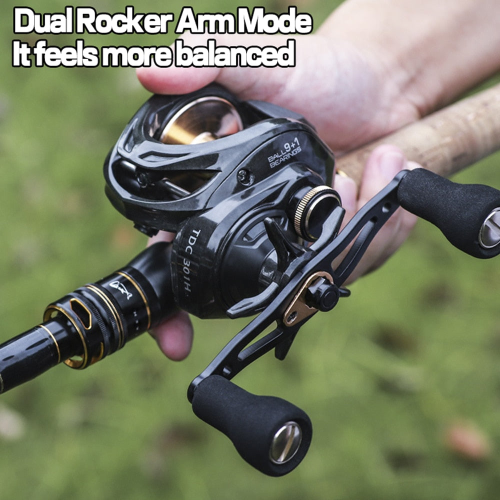 "AOMshop - Moulinet Baitcasting 6.3:1 Rapport de Vitesse Élevé"