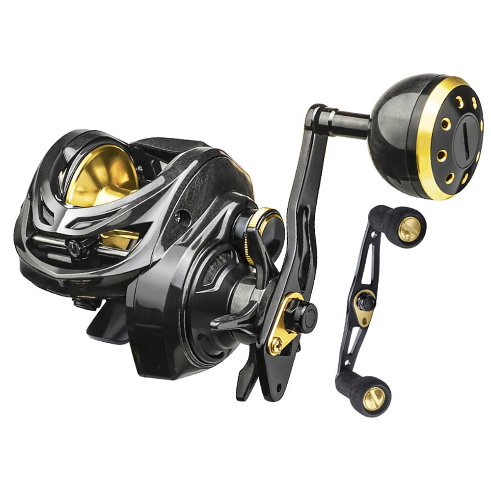 AOMshop - Moulinet Baitcasting Long Cast 6.3:1 en Carbone Léger et Puissant