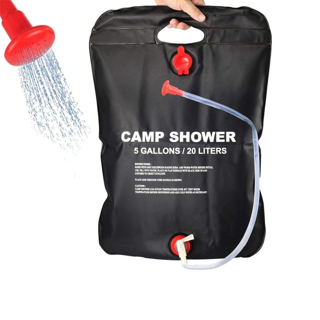 Les meilleurs sacs à eau solaires pour le camping et la randonnée - AOMshop 20L Black2