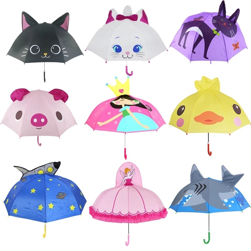 "Parapluie Enfant Cartoon Long-Manche 3D - AOMshop"