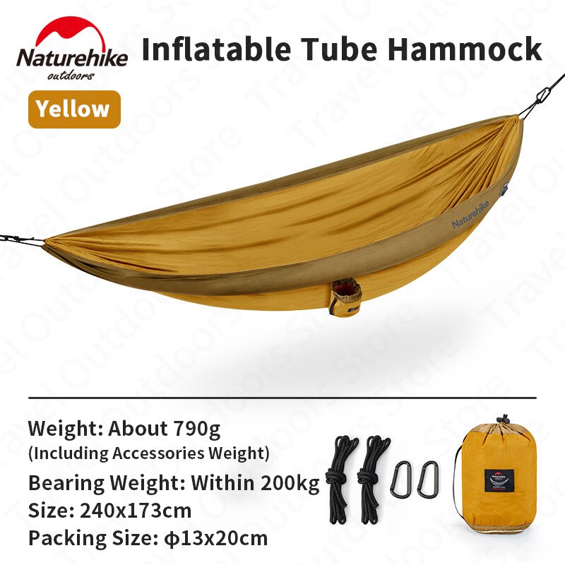 La tente-hamac gonflable ultralégère NatureHike Loiding - AOMshop Yellow