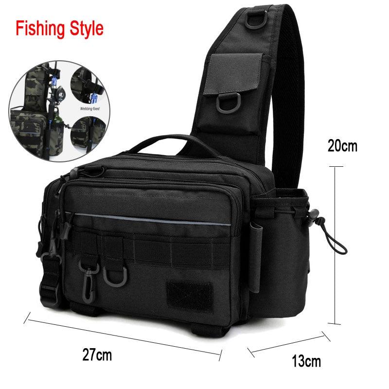 Sac à bandoulière militaire en plein air sport escalade sac à dos épaule tactique randonnée Camping chasse sac à dos pêche sac à dos X114D Chest Black China