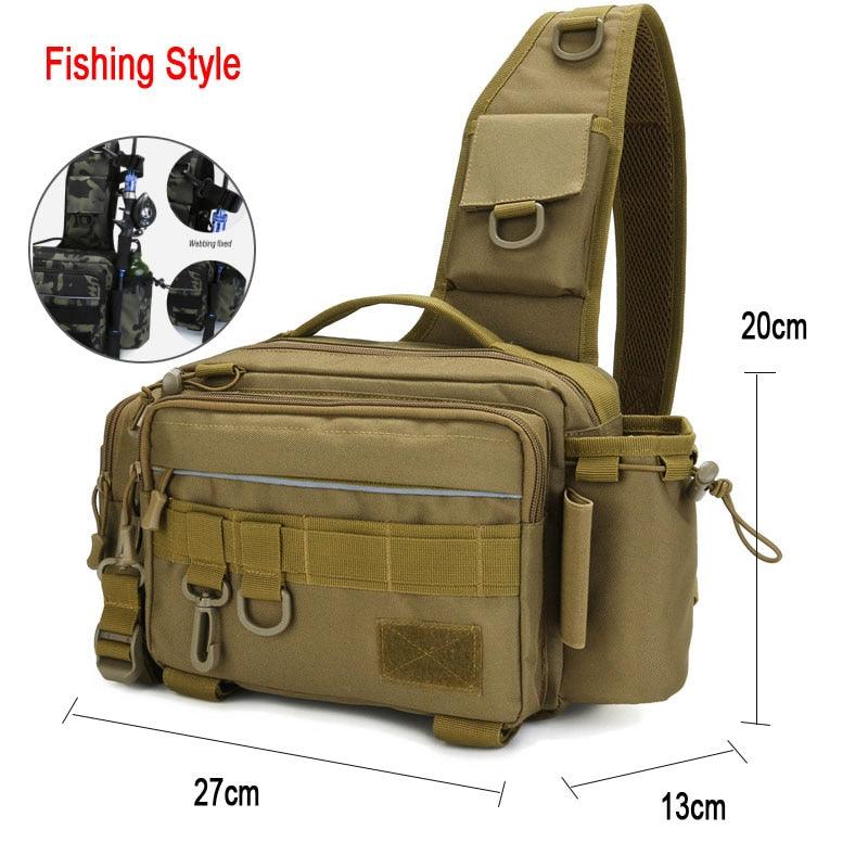 Sac à bandoulière militaire en plein air sport escalade sac à dos épaule tactique randonnée Camping chasse sac à dos pêche sac à dos X114D Chest Khaki China
