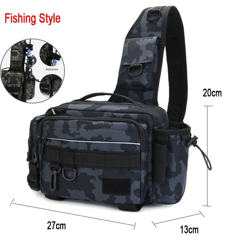 Sac à bandoulière militaire en plein air sport escalade sac à dos épaule tactique randonnée Camping chasse sac à dos pêche sac à dos X114D Chest Black Camo China