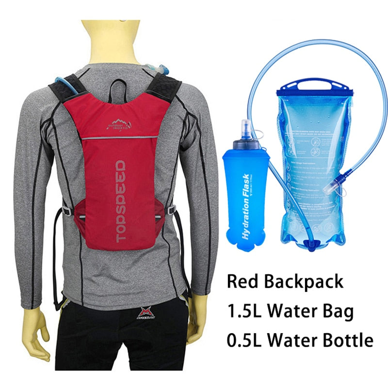Sac à dos de course léger avec hydratation Black Bag and 2L 1