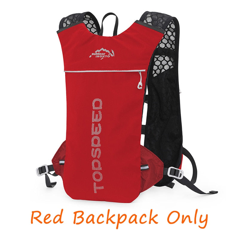 Sac à dos de course léger avec hydratation Red Backpack only