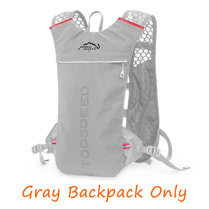 Sac à dos de course léger avec hydratation Gray Backpack only