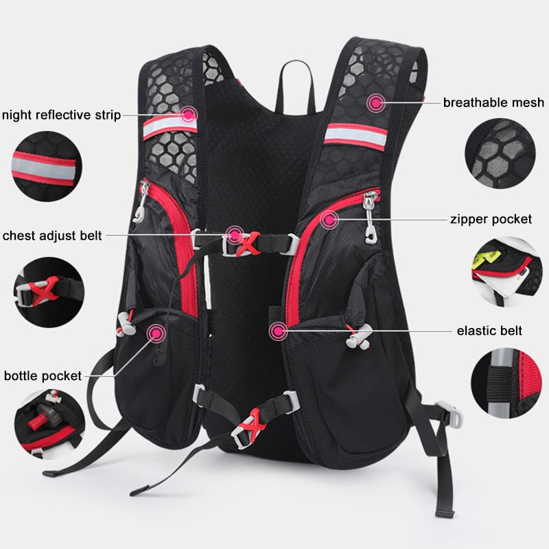 Sac à dos de course léger avec hydratation