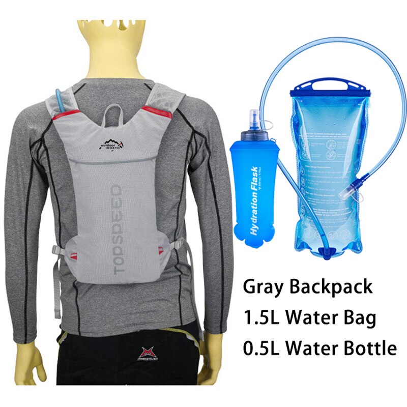 Sac à dos de course léger avec hydratation Black Bag and 2L 2