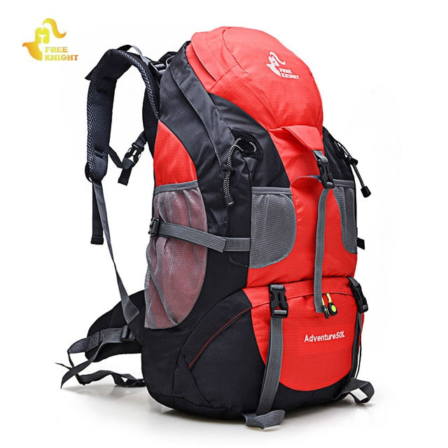 Sac à dos de randonnée 50L étanche pour le camping et l'escalade 50L Red