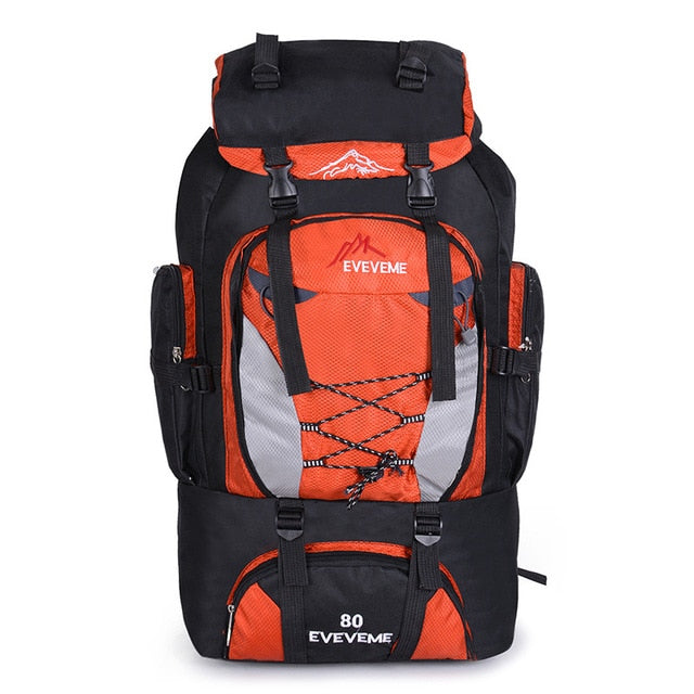 "Sac à dos de randonnée étanche 80L pour homme" ORANGE