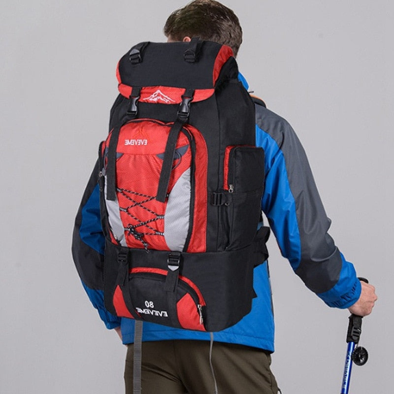 "Sac à dos de randonnée étanche 80L pour homme"