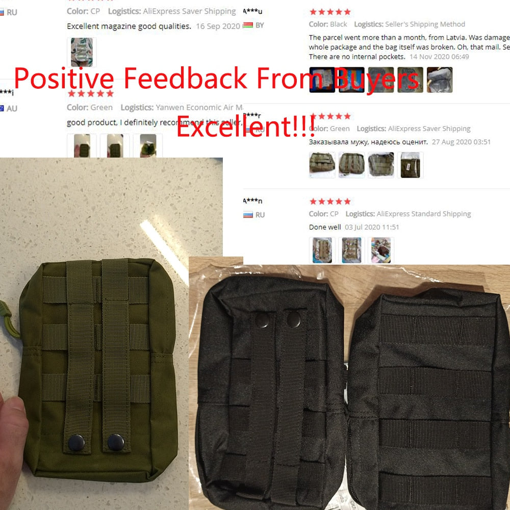 "Sac à la taille en nylon tactique pour hommes avec système Molle"