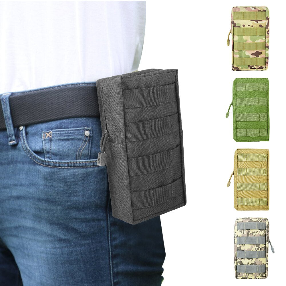 "Sac à la taille en nylon tactique pour hommes avec système Molle"