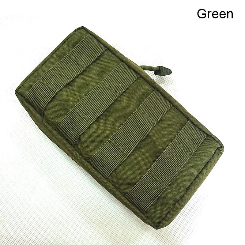 "Sac à la taille en nylon tactique pour hommes avec système Molle" Green