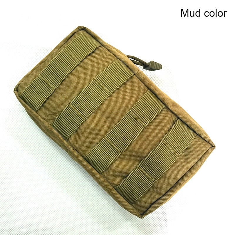 "Sac à la taille en nylon tactique pour hommes avec système Molle" Mud
