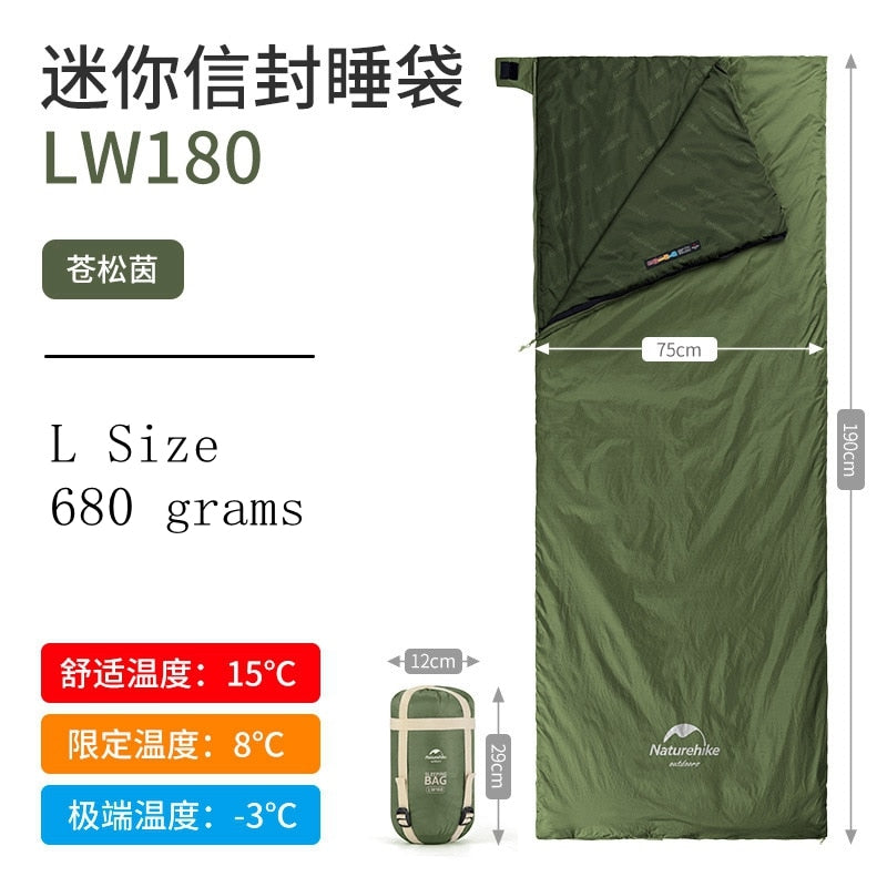 Sac de couchage ultraléger pour camping L Size Green