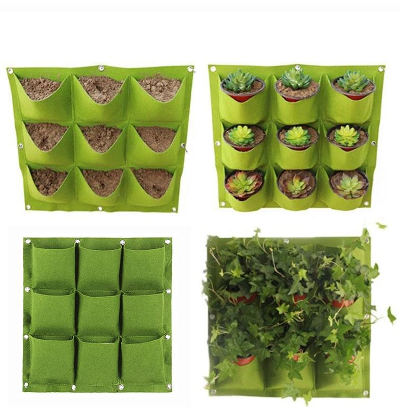 Sacs de plantation à poches vertes pour jardin vertical