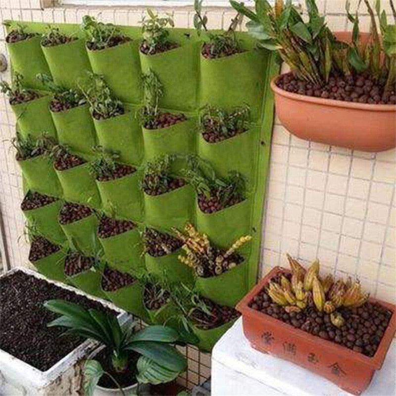 Sacs de plantation à poches vertes pour jardin vertical