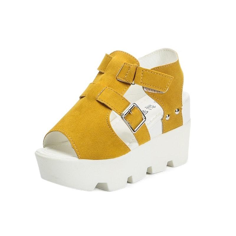 Sandales d'été à talon compensé pour femme