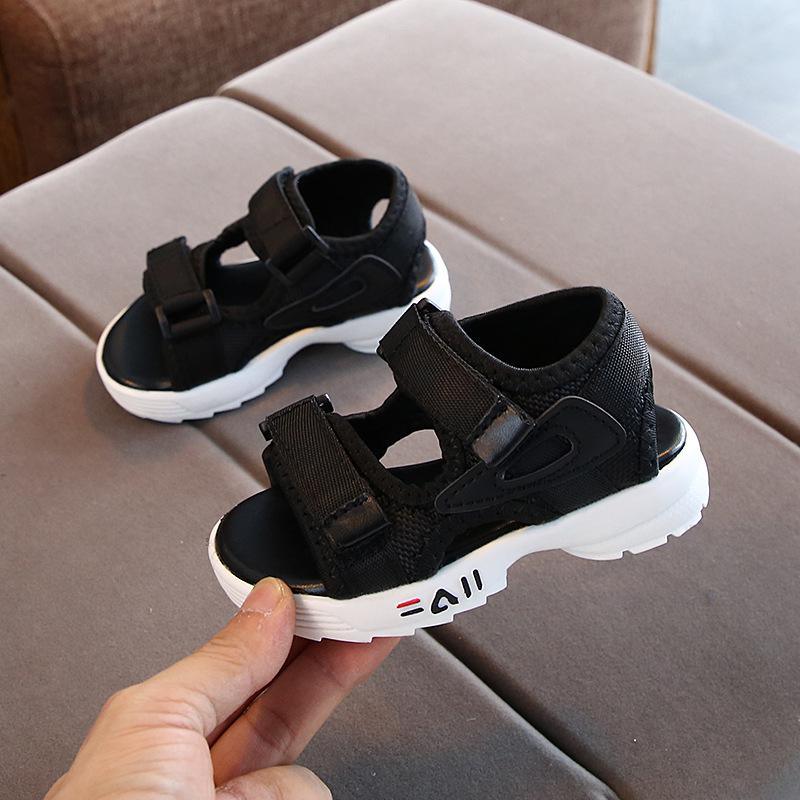 Sandales en cuir pour garçons, été Black