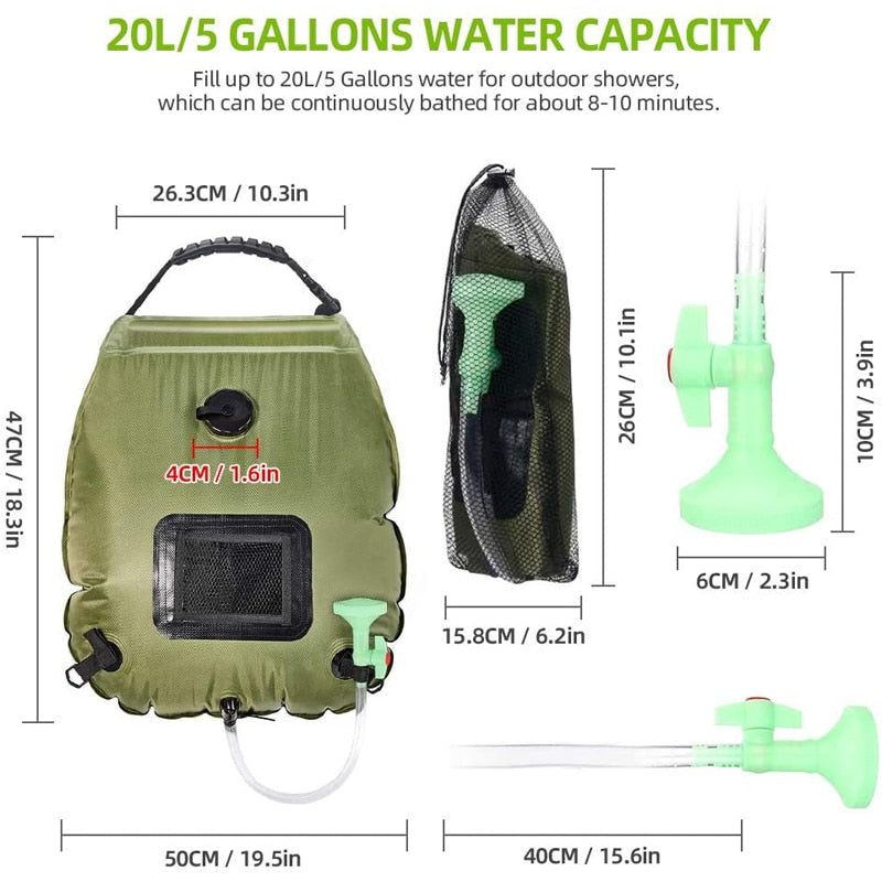 Les meilleurs sacs à eau solaires pour le camping et la randonnée - AOMshop