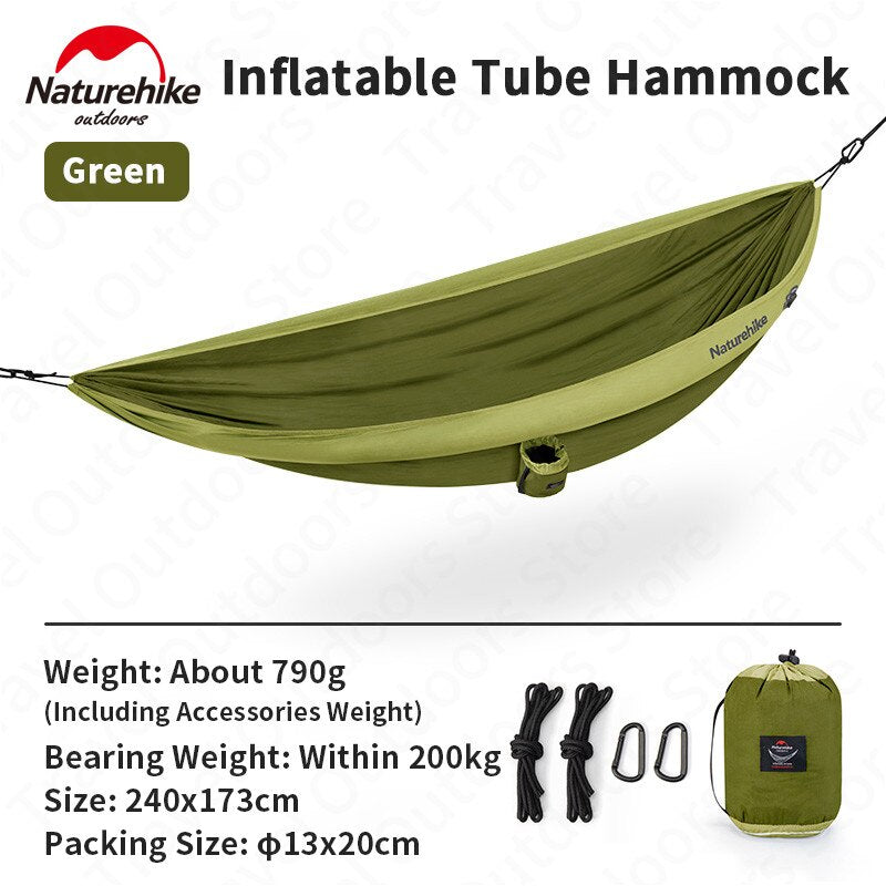 La tente-hamac gonflable ultralégère NatureHike Loiding - AOMshop Green