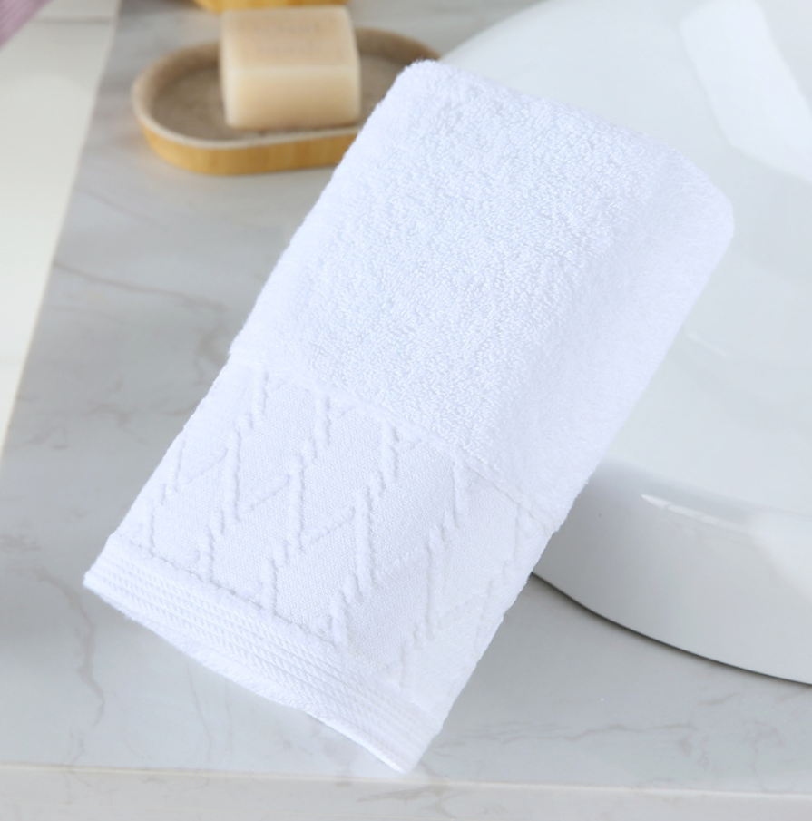 "Serviette de toilette adulte épaisse - AOMshop" Bullet white