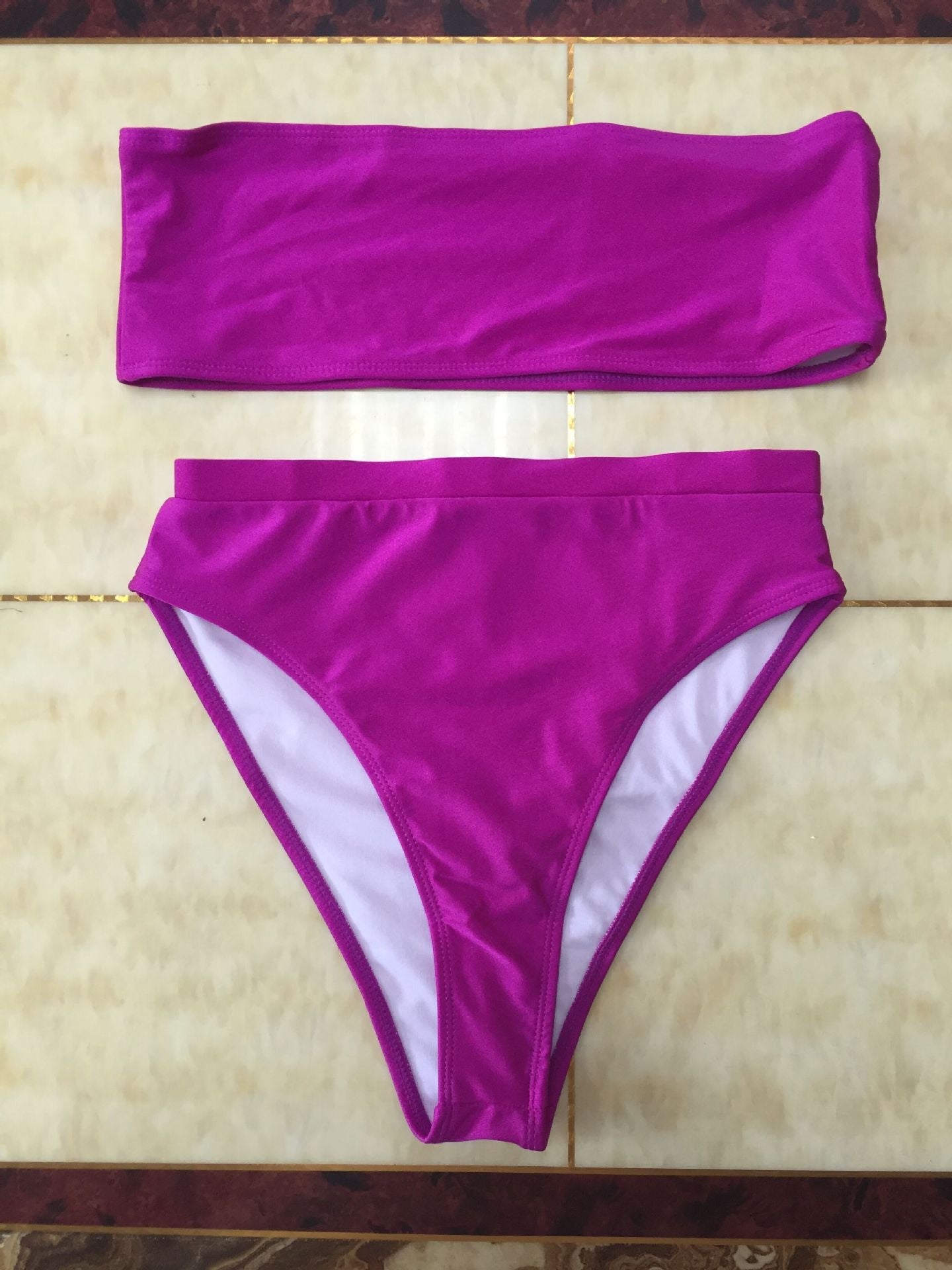 Sexy Two-Piece Breast Wrap Swimsuit Bikini Set | AOMshop