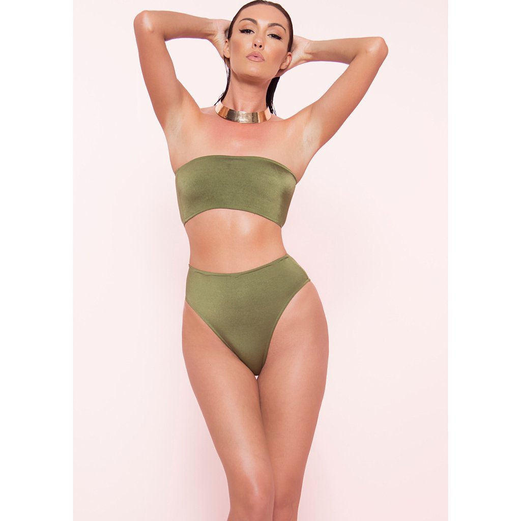 Sexy Two-Piece Breast Wrap Swimsuit Bikini Set | AOMshop