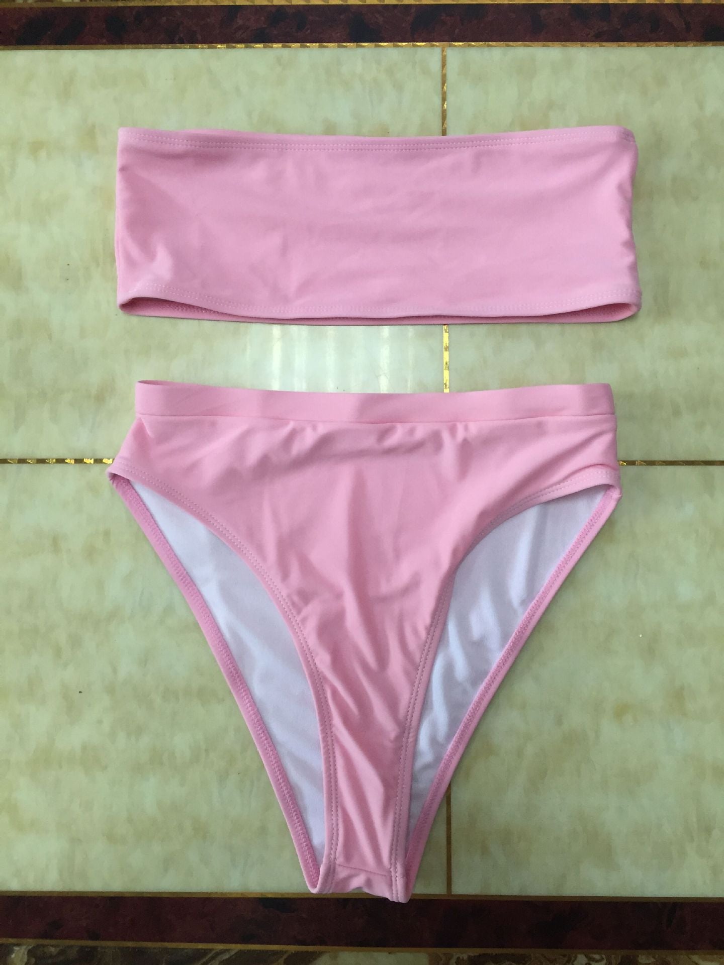 Sexy Two-Piece Breast Wrap Swimsuit Bikini Set | AOMshop