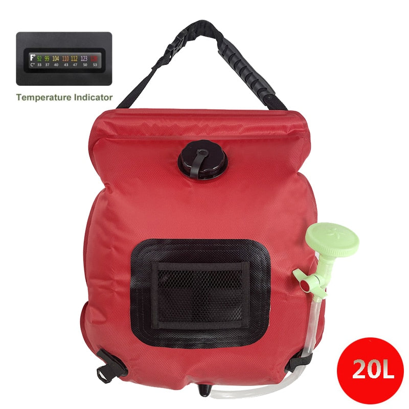 Les meilleurs sacs à eau solaires pour le camping et la randonnée - AOMshop 20L Red