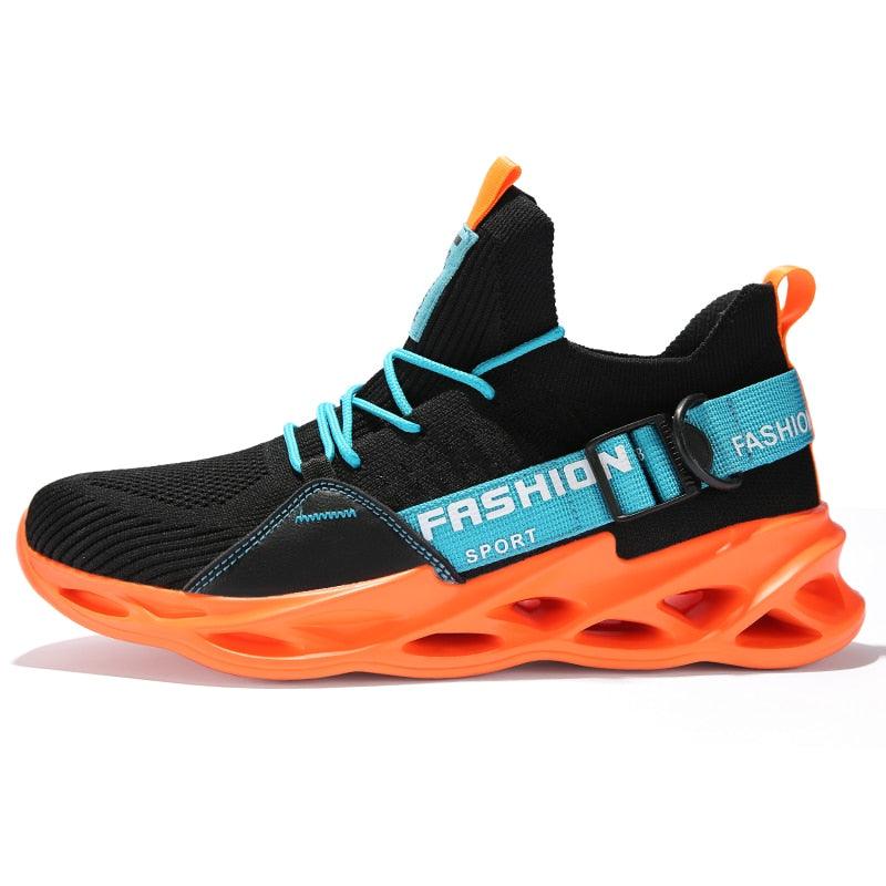 Sneakers Légères en Maille Respirante avec Semelle à Lame G133-Orange