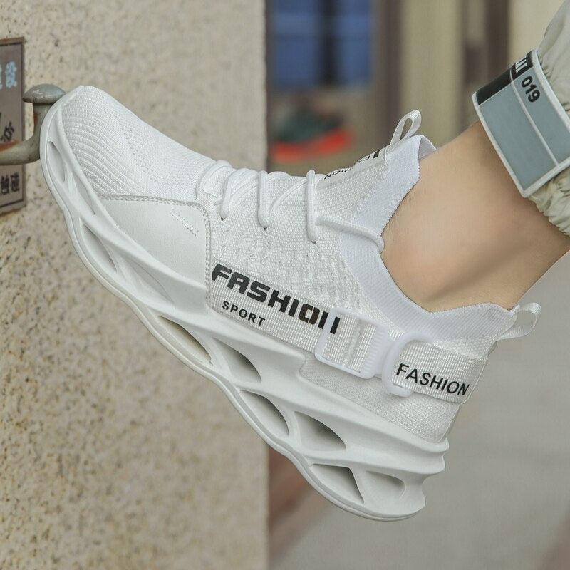 Sneakers Légères en Maille Respirante avec Semelle à Lame