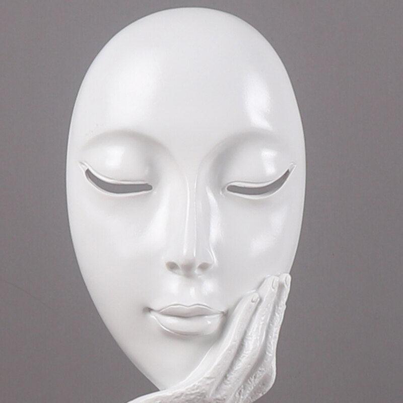 "Statue figurine abstraite en résine pour décoration intérieure"