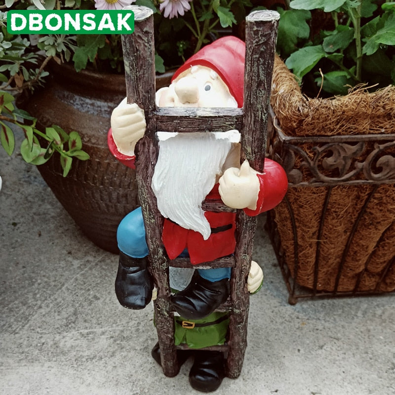 Statue naine d'escalade pour décoration de jardin