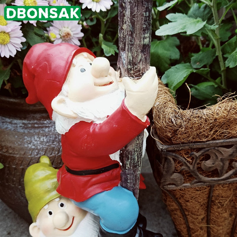 Statue naine d'escalade pour décoration de jardin