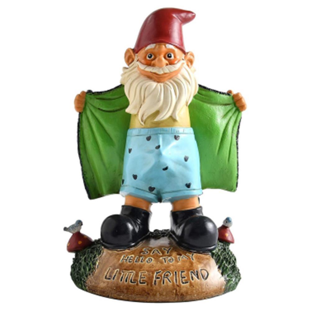 Statues de jardin Gnome créatives, ornements drôles de nain sexy pour la décoration extérieure A