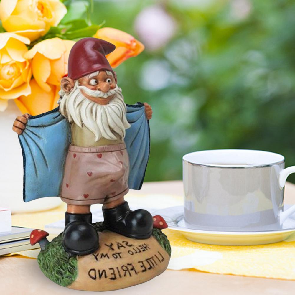 Statues de jardin Gnome créatives, ornements drôles de nain sexy pour la décoration extérieure
