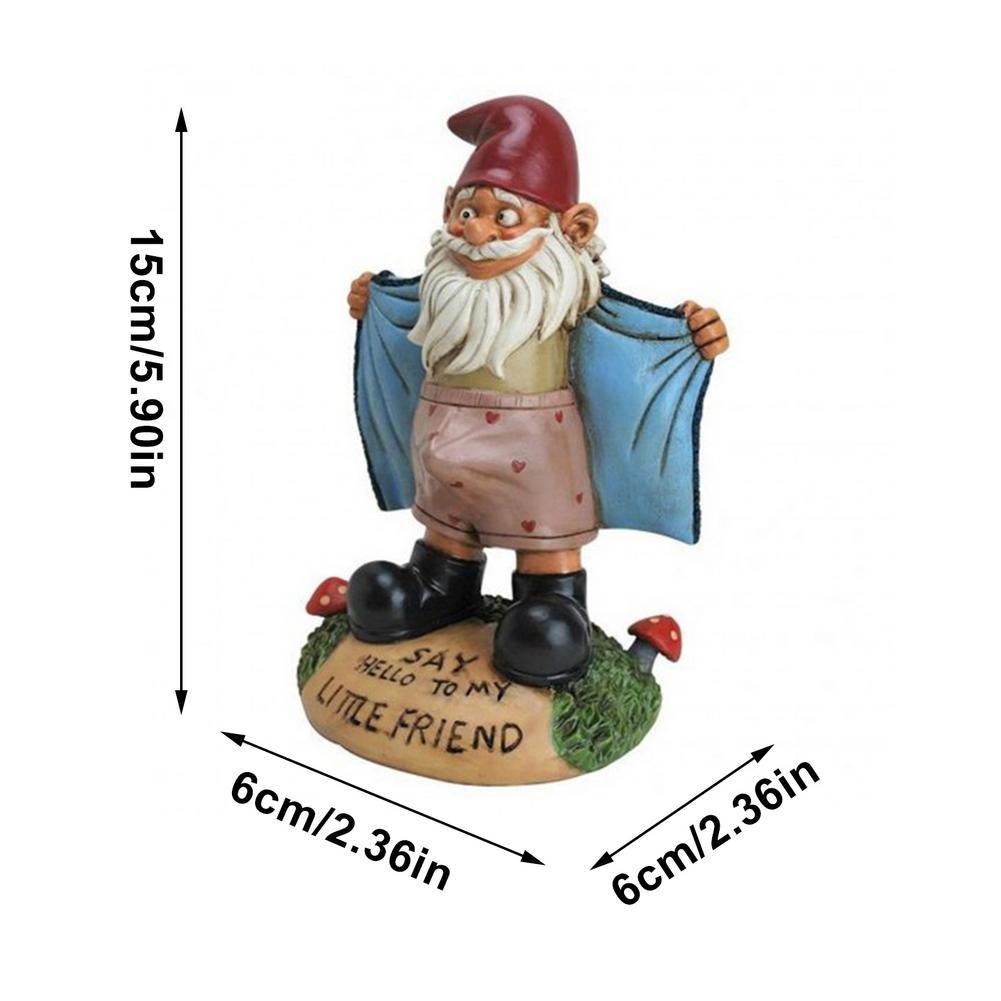 Statues de jardin Gnome créatives, ornements drôles de nain sexy pour la décoration extérieure
