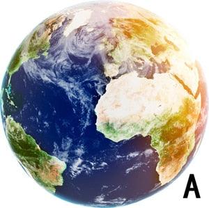 Stickers muraux lumineux Terre Lune pour décoration de chambre d'enfant blue light A China