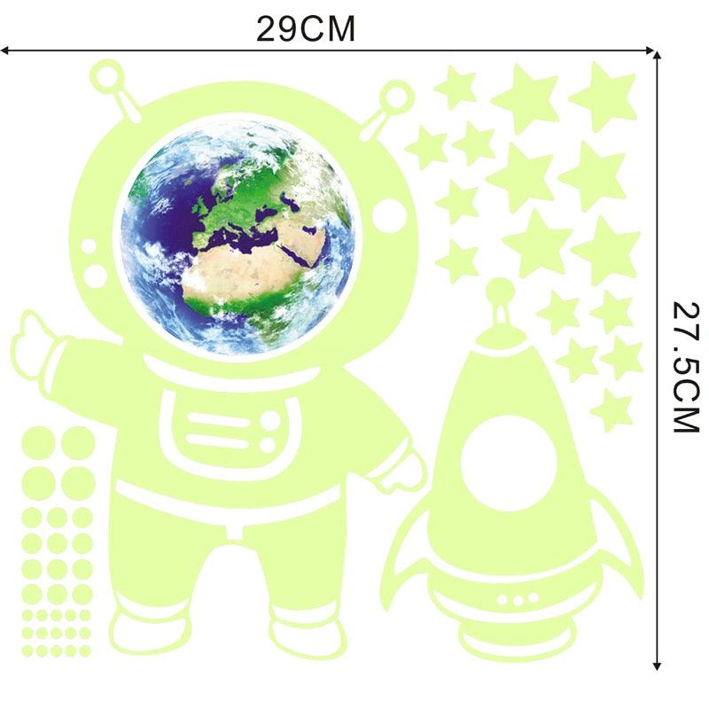 Stickers muraux lumineux Terre Lune pour décoration de chambre d'enfant 002 China